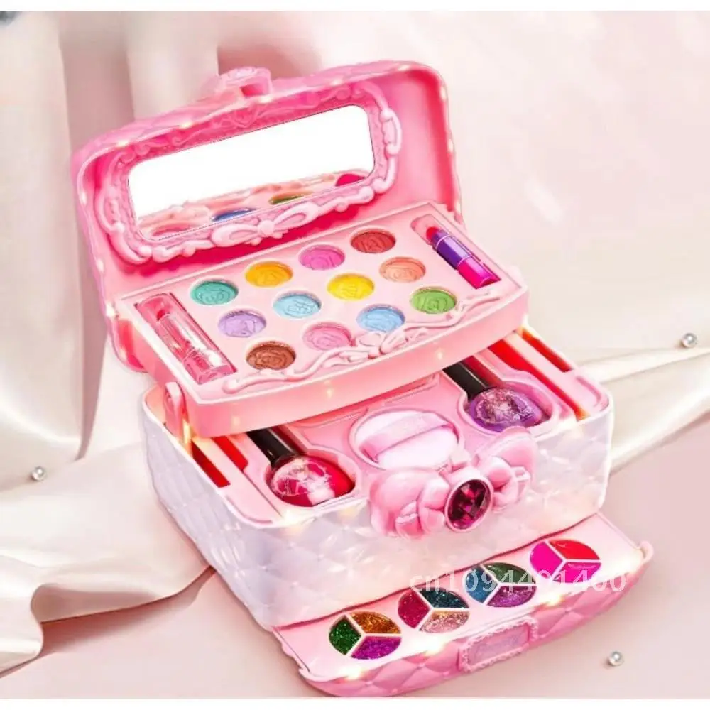 WizKidz Kids Makeup Kit for Girl Gift Washable Beauty Set Toys with Cosmetic Case Birthday Present for Little Girls Princess Box