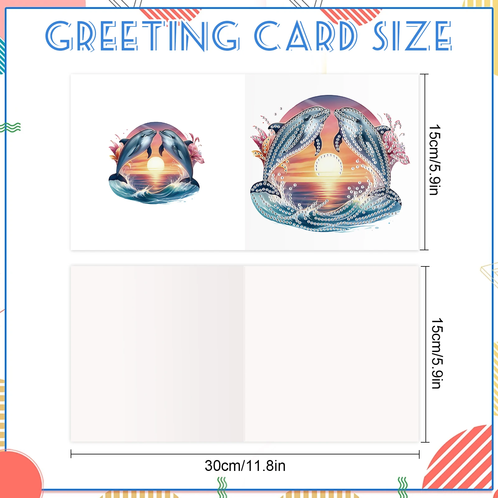 6PCS Diamond Art Painting Greeting Cards Kits,Romantic theme Special Shaped Diamond Art congratulation cards Art handmade Gifts view 2