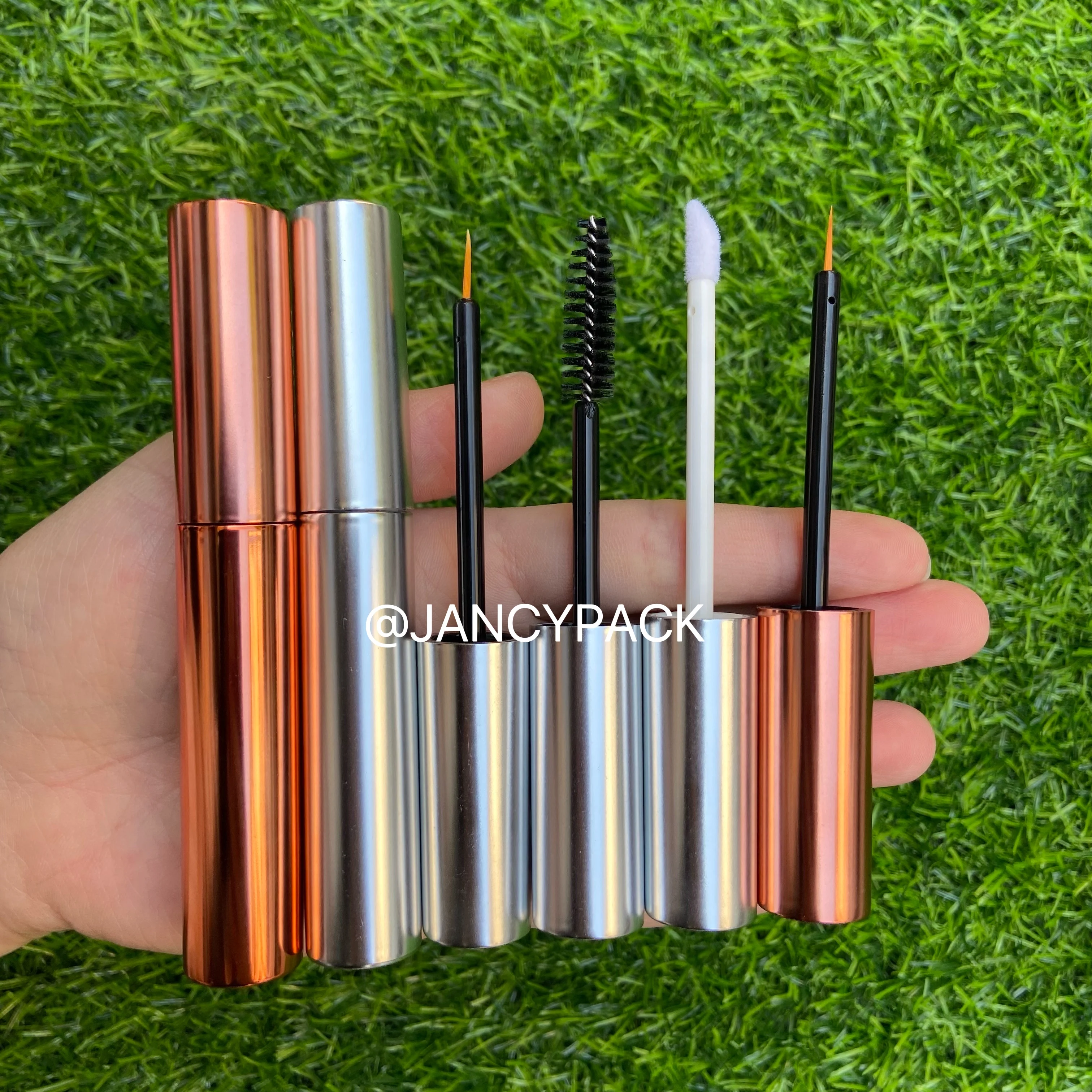 

Matte Silver Rose Gold Lip Gloss Tubes 10ml Lip Balm Bottle Empty Eyeliner Mascara Cosmetic Container Packing Container