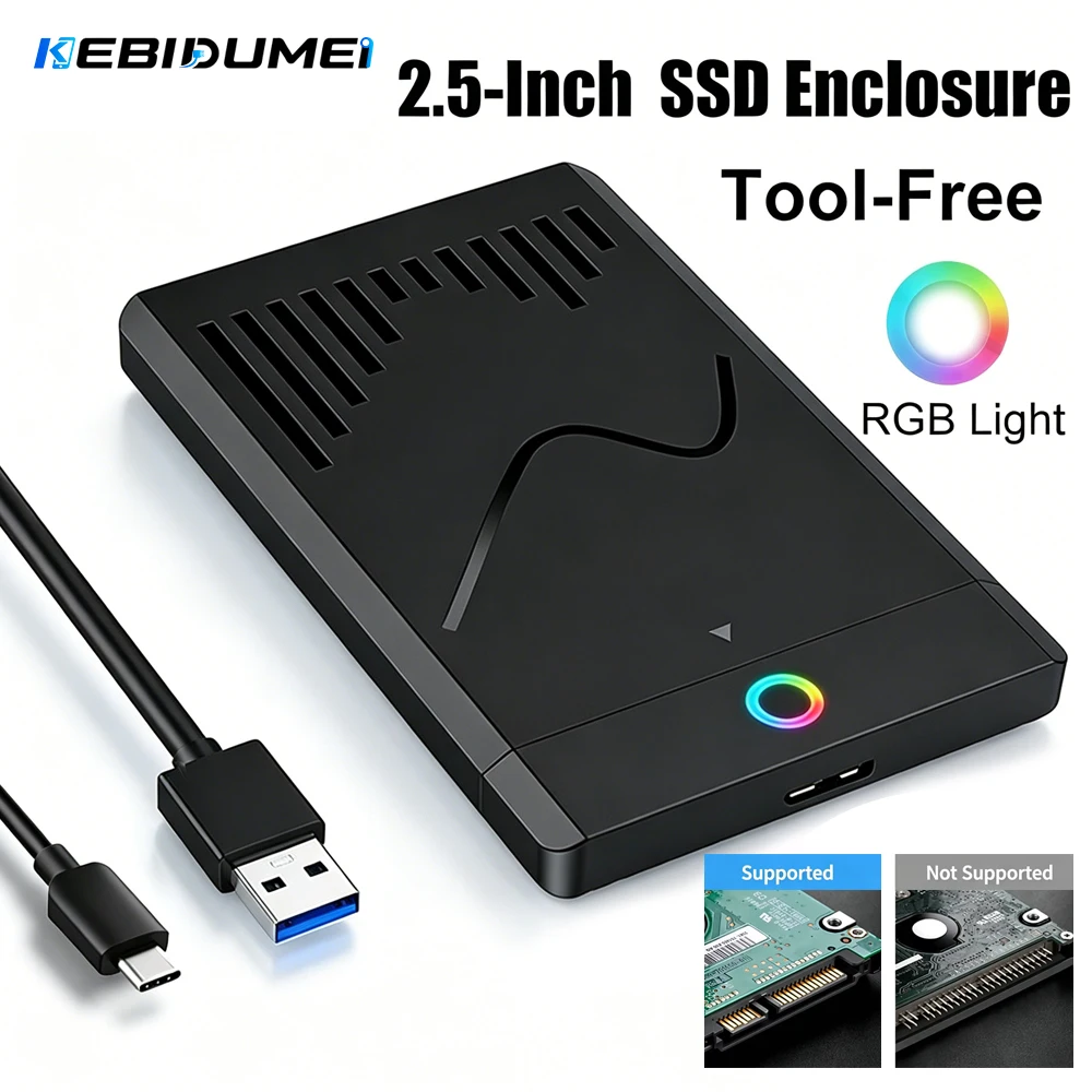 KEBIDUMEI Tool Free RGB Slide Cover 2.5