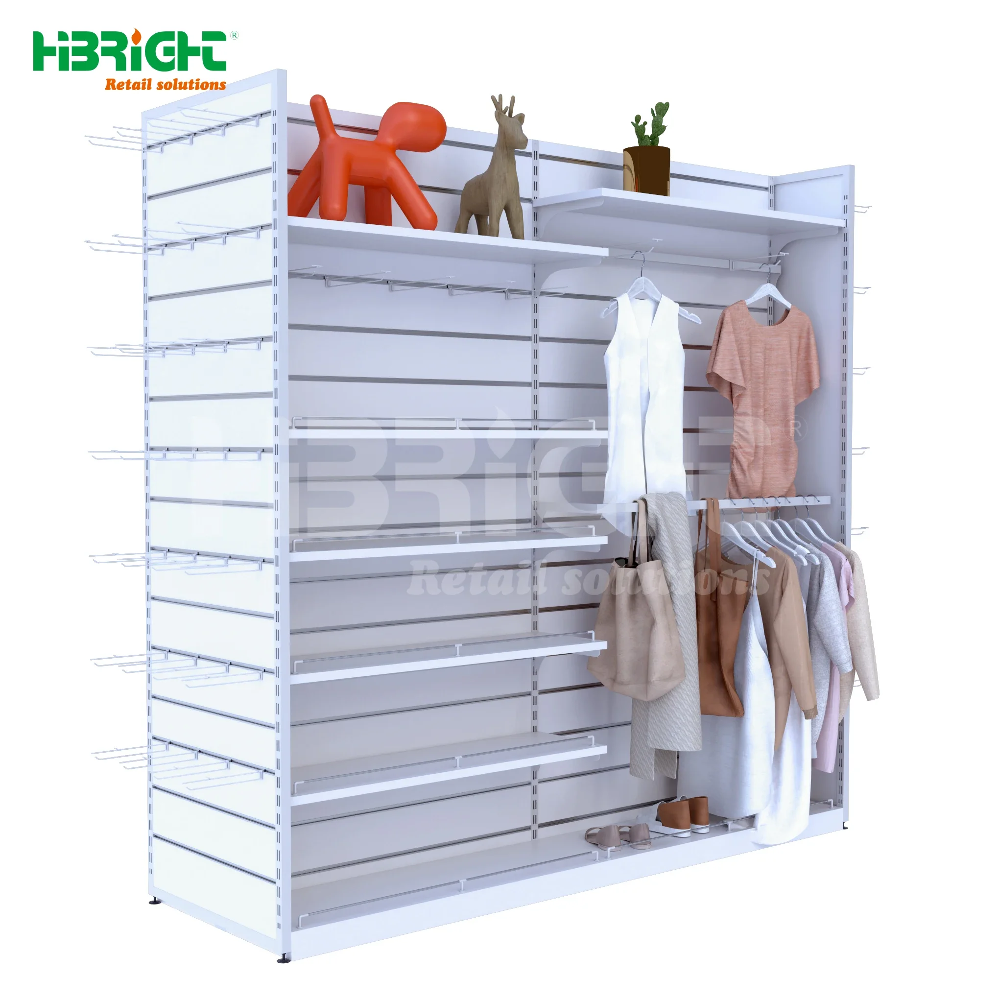 Luxury Commercial Display Shelf Wooden Supermarket Red Wine Display Wall Racks