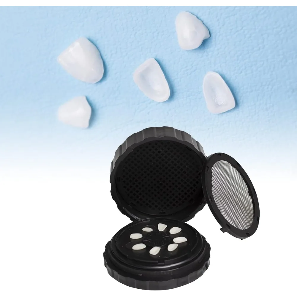 Dental Veneer Box, Dental All Ceramic Veneer Processing Box, Portable and Reusable Denture Storage Box with Spare Pad
