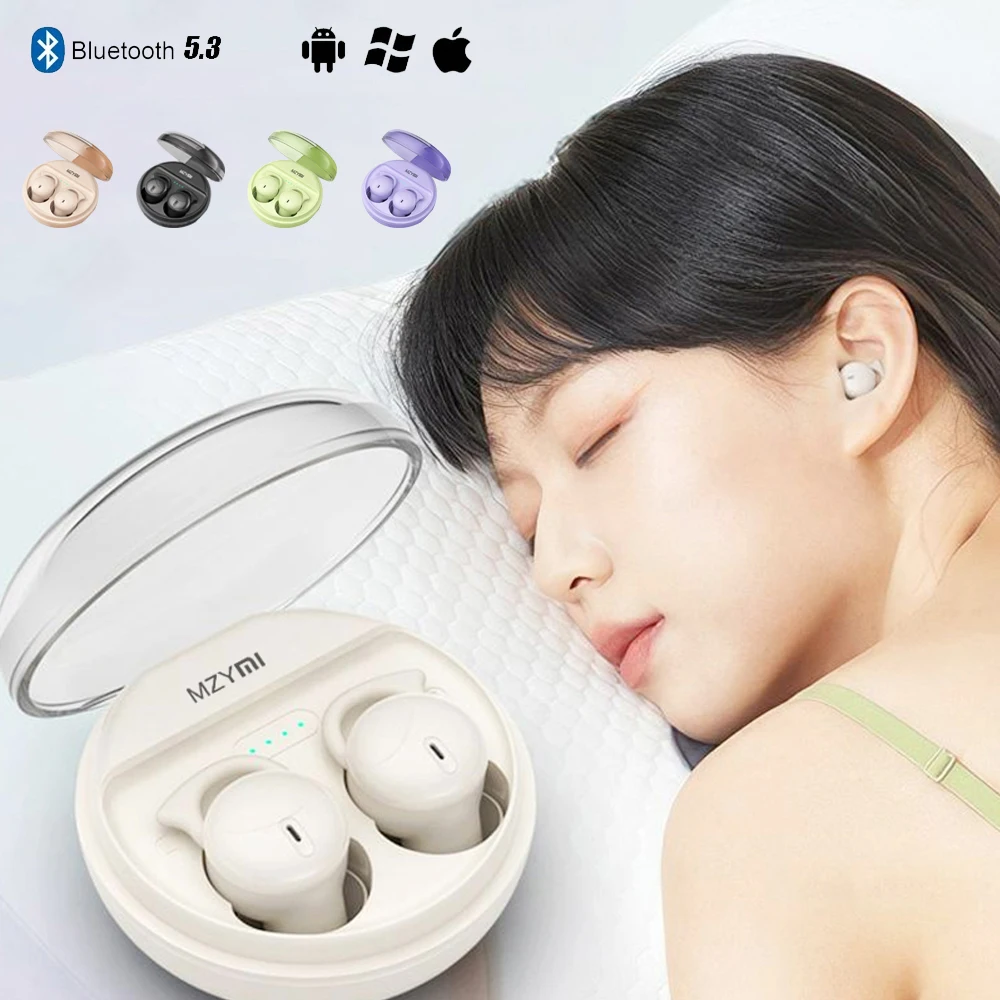 

MZYMI Q26 Sleeping Wireless Earphone Mini Invisible Headphones Bluetooth Noise Cancelling Earbuds For Sleep TWS Headset