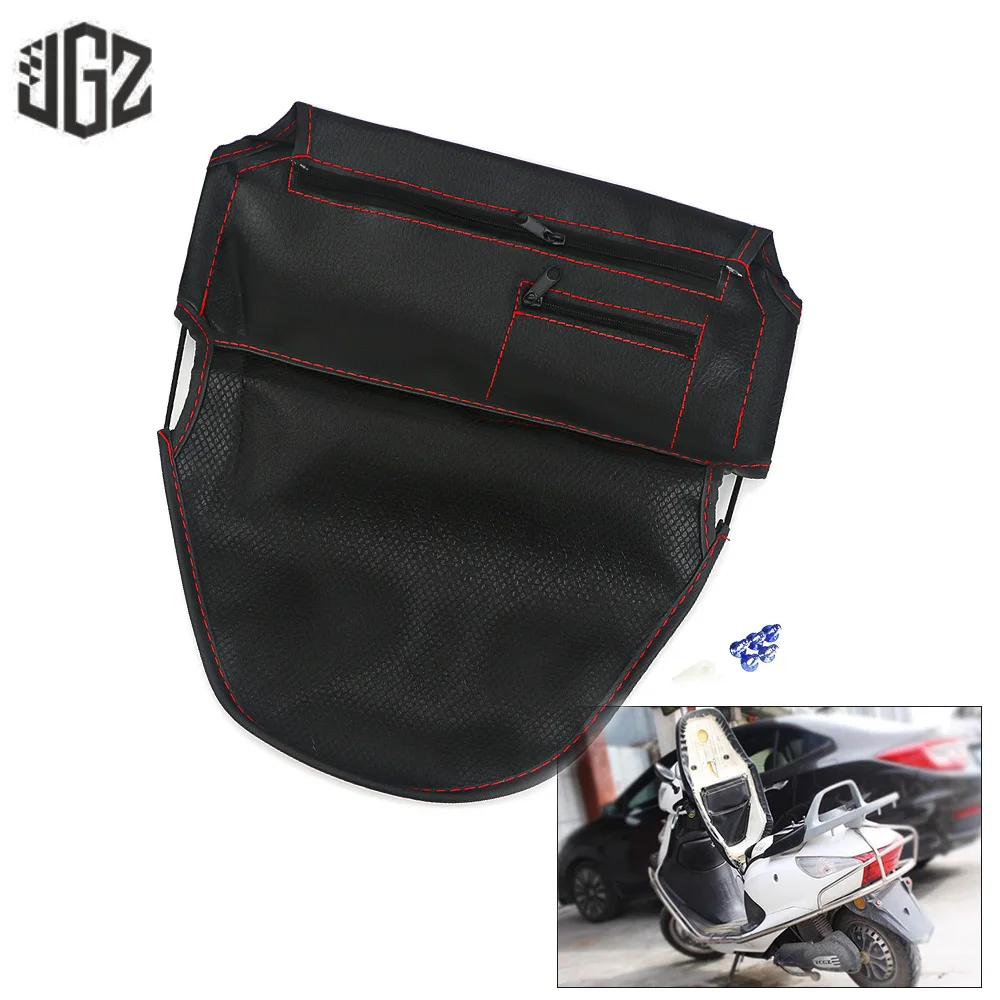 Cojín de PU para asiento trasero de motocicleta, bolsa de herramientas para VESPA GTS 250 300 GTV SPRINT PRIMAVERA 150 50 LX 125 PX