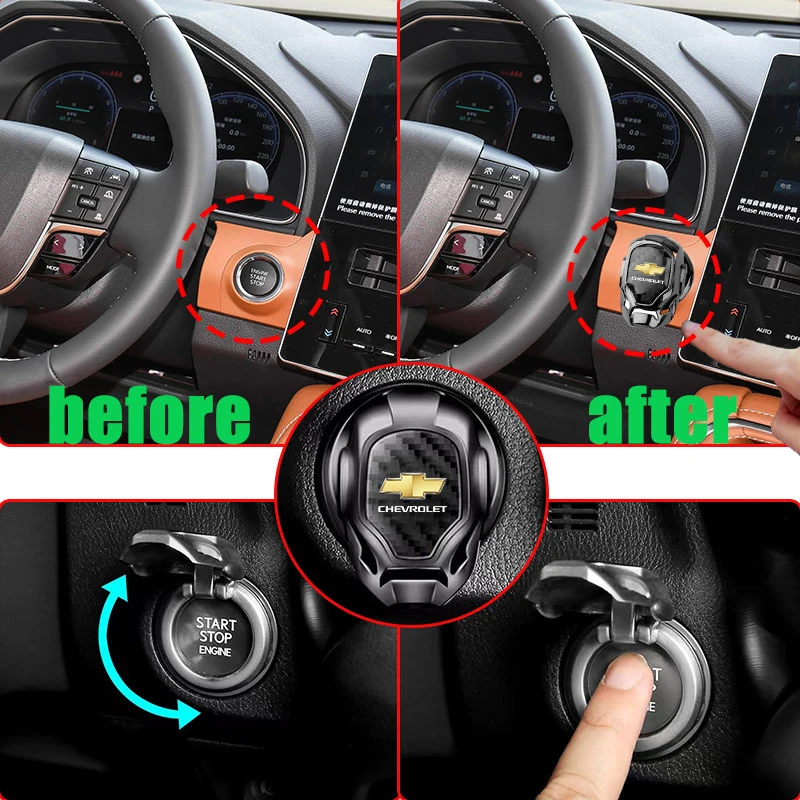 

Декоративная накладка на кнопку запуска двигателя для Chevrolet Cruze, Impala, Malibu, Silverado, Cobalt, Onix