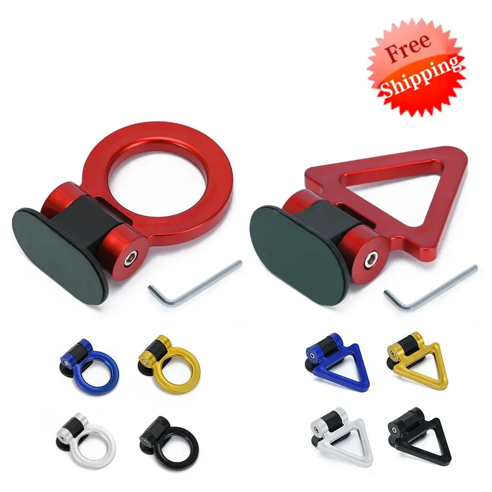 

Round Bumper Sticker Adorn Universal Simulation Tralier Tow Hook Kit Tow Strap Tow Ropes ABS Plastic Modification Decoration