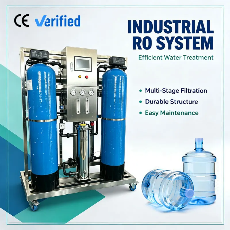 Direct Factory Sale RO Water Treatment Machinery Reverse Osmosis Purification System 2000L/Hour Pump Pressure Vessel 1 Year