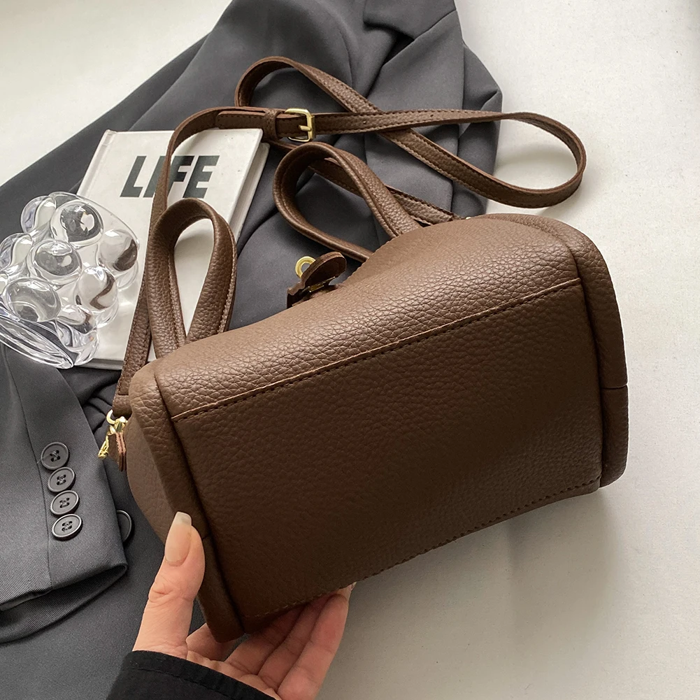 

Shoulder Bag for Women Magnetic Closure Crossbody Bag PU Leather with Inner Bag Satchel Bag Solid Handbag for Work Travel