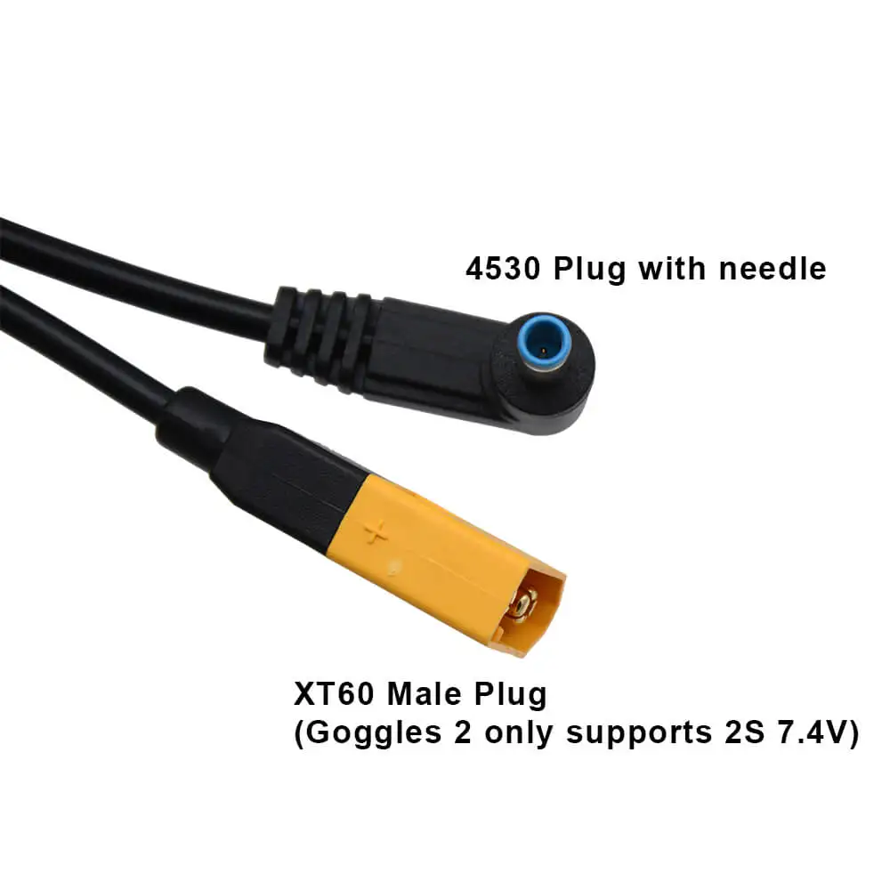 1.2M Power Kabel XT60 Stekker Naar 4530 Connector Adapter Draad Voor DJI Avata Goggles 2 RC FPV drone Bril Onderdelen