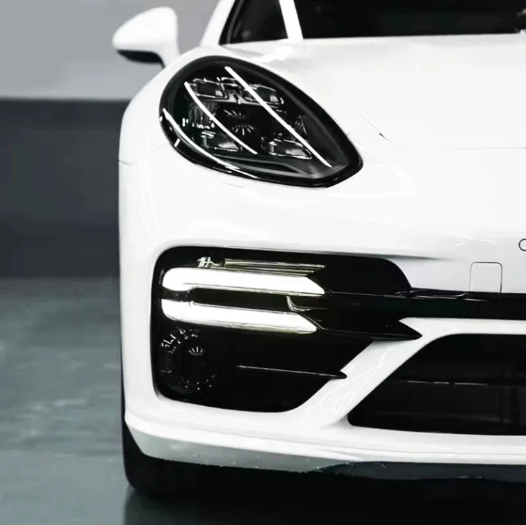 Для Porsche Panamera 2014-2016 от 970 до 971 комплект кузова в стиле TurboS, передний бампер, задние насадки для губ, автомобильная решетка, модификация переднего бампера