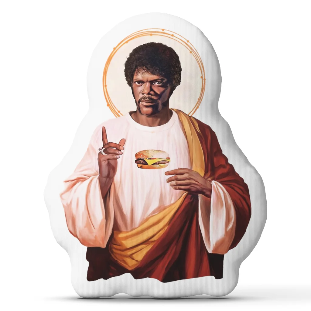 Saint Jules Winnfield Plush Pillow Cushion Irregular Stuffed Throw Pillow Home Decor Gift Sofa Bed Couch