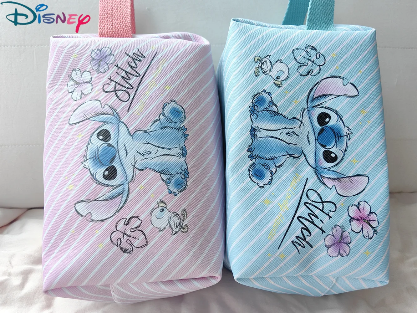 Disney Stitch Girls Anime Cosmetic Bag Large Capacity Makeup Bags  Cases for Student Travel Multifunctional Storage Bag Gifts