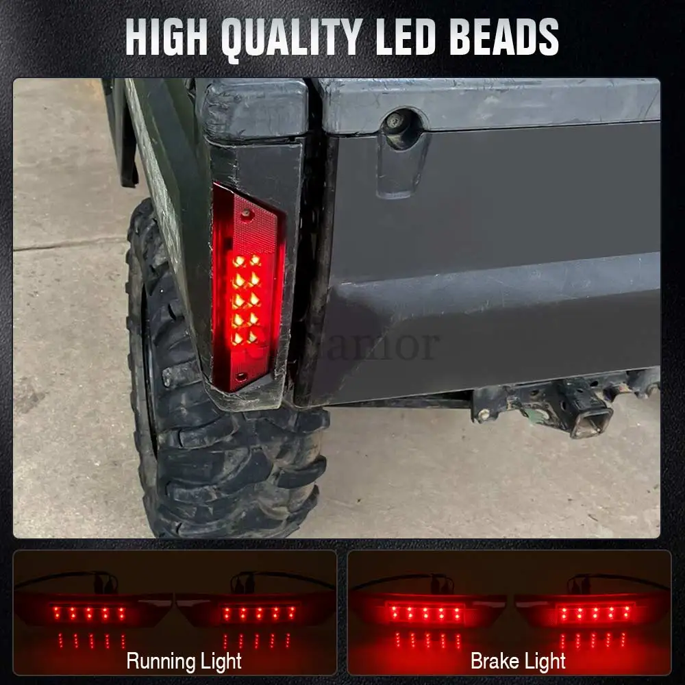 LED Rear Tail Light Brake Running Lamps for Polaris Voyageur Ranger Sportsman 450 570 INDY 550 RMK TITAN PRO-RMK KHAOS 2009-2026 view 3