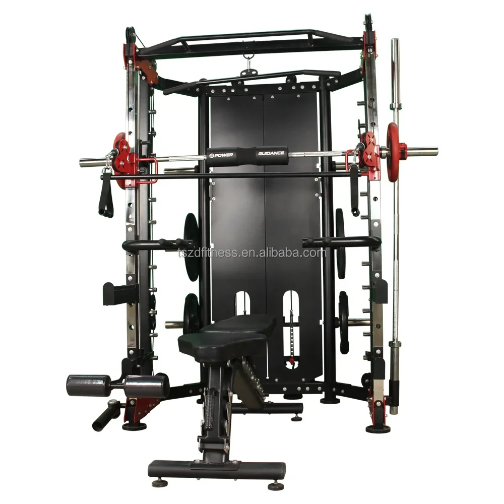 Pin Load Selection Machine, Gym Smith Machine Pin Load Selection Machines Power Rack Multifunctional Smith Machine Trainer