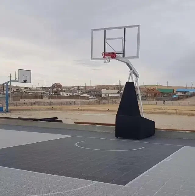 Movable Hydraulic Tempered Glass Basketball Hoop Stand Adjustable Basketball Stand