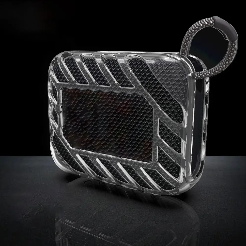 Anti-Scratch Bluetooth Speaker Clear Case Transparent Shockproof Carrying Sleeve TPU Anti-Slip Protective Case for JBL Go 4