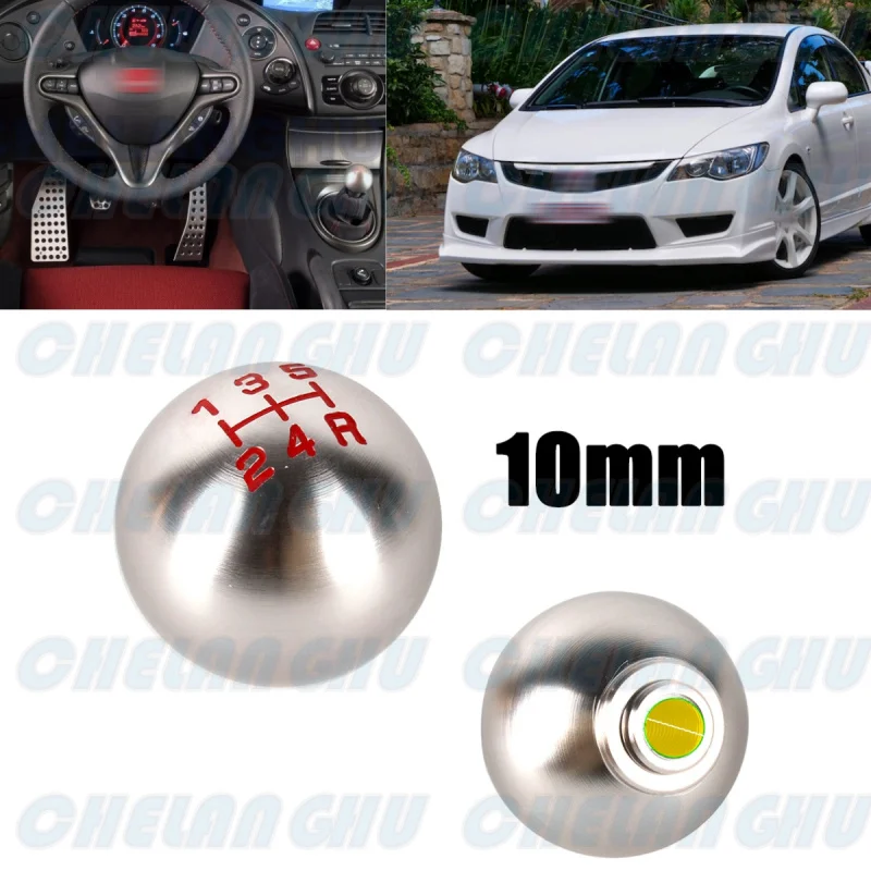 For Honda Civic FD2 TYPE-R 2006 2007 2008 2009 2010 2011 2012 JDM Racing 5 speed 10mm Aluminum gear shift knob Car accessories