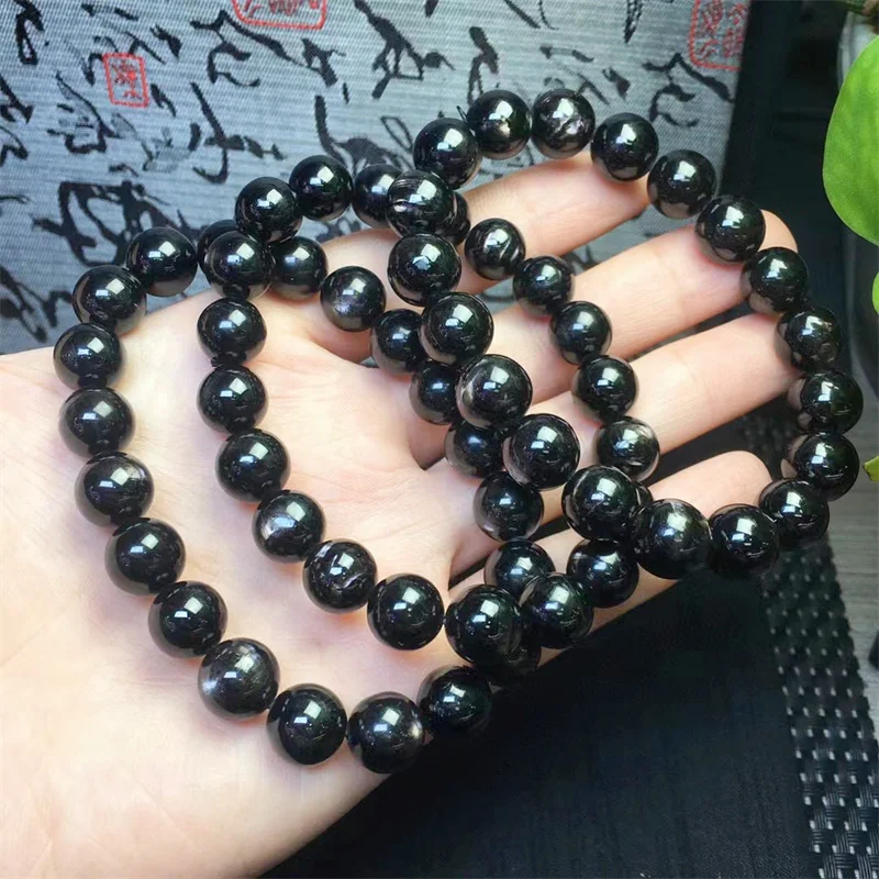 Natural Hypersthene Bracelet Smooth Gemstone Fashion Reiki Jewelry For Women Man New Year Present 1pcs 10MM