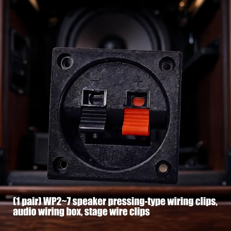 Speaker Box Quick Connecting Terminal Cup for WP2 to WP7 Wiring, Push Spring Panel for Cabinet Rewiring, Studio Speaker D2RC