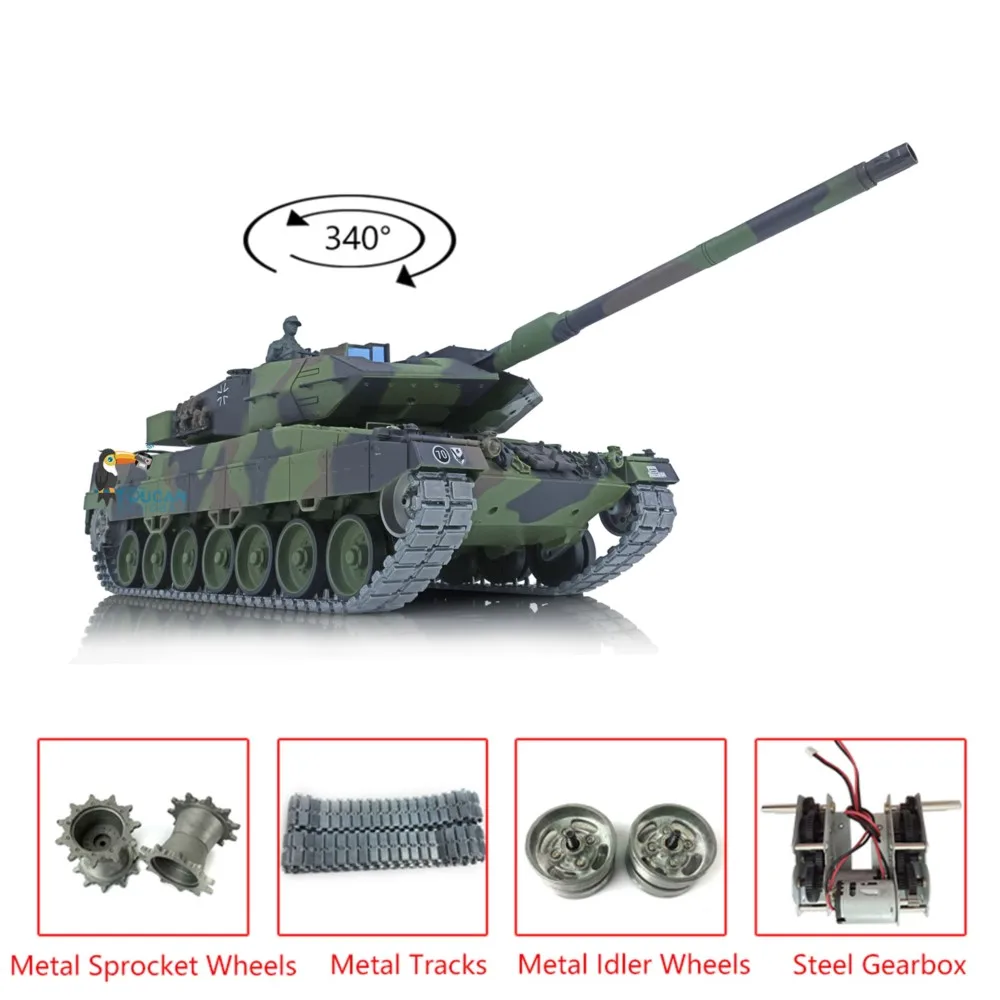 Heng Long 1/16 Scale RTR RC Tank 7.0 Upgraded Metal Version German Leopard2A6 Remote Control Tank 3889 Cars Gifts Toys Panzer