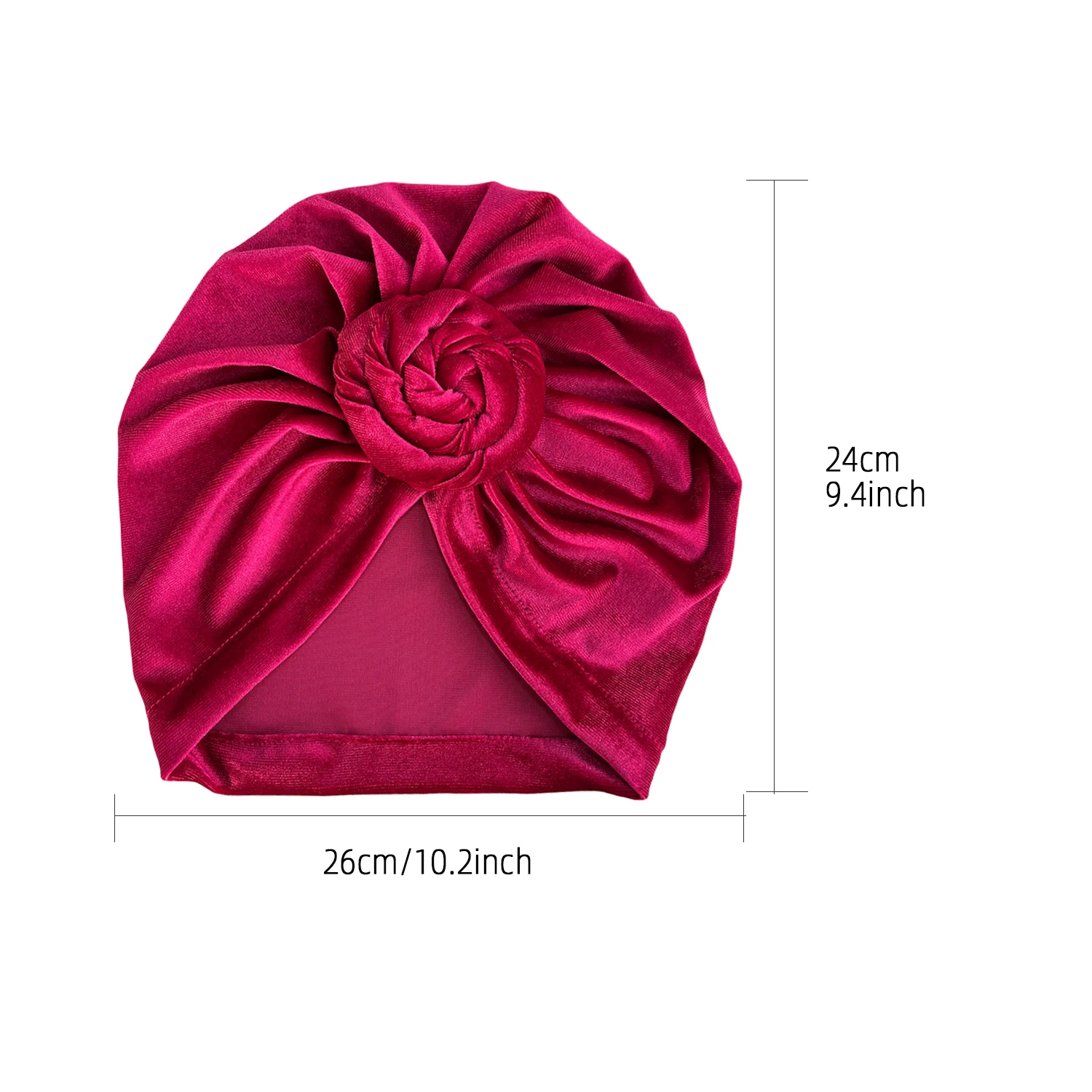 Velvet Knot Turban Hats Vintage Solid Color Head Wraps Classic Beanies Ramadan Headscarf Chemo Cap For Women