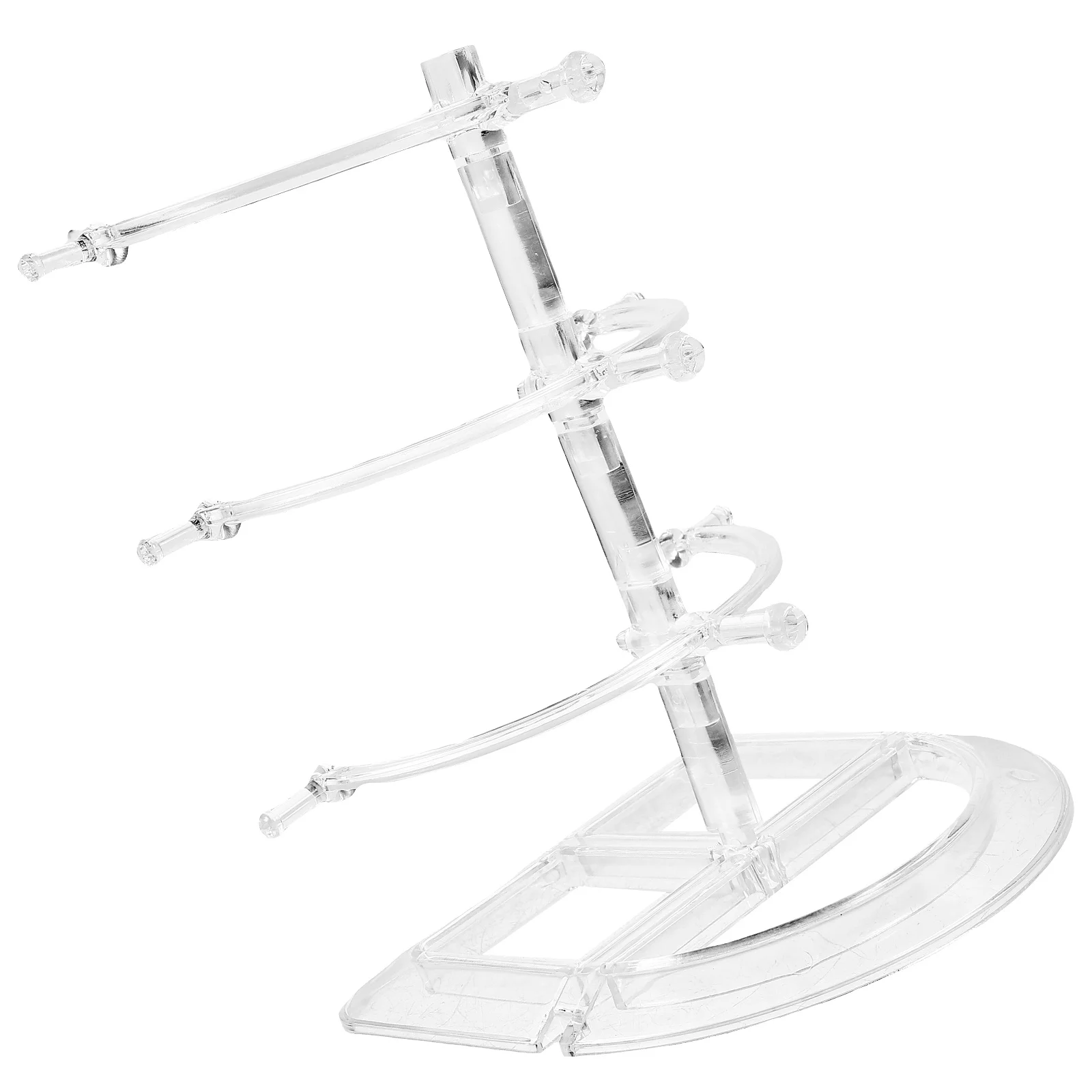 

Three Layer Glasses Frame Stand Riser Eyeglasses Clear Desk Holder Sunglasses Rack Organizer Display Shelf