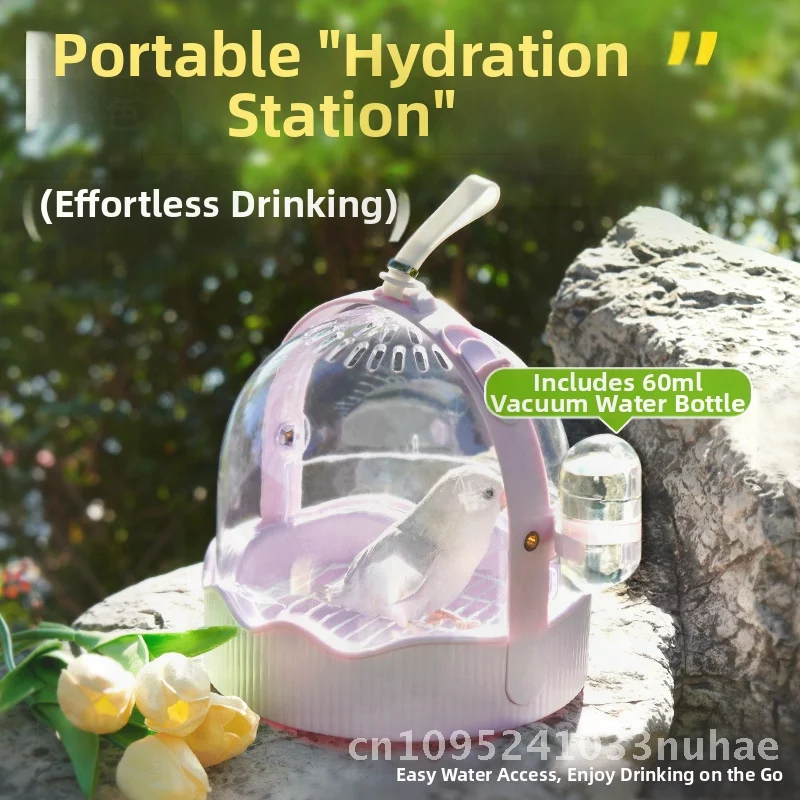 

Parrot Bird Cage Peony Tiger Skin Outer Cage Breathable Portable Large Space Outgoing Cage Outdoor Bird Walking Artifact