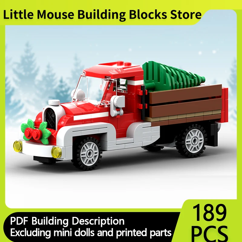 

City Street View Model MOC Building Bricks Winter Village Truck Modular Technology Gifts Holiday Assemble Children Toys Suit