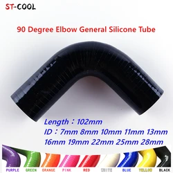 Schwarz 90 Grad Winkel allgemeines Silikon kühlmittel Ladeluft kühler Rohr Schlauch ID 7mm 8mm 13mm 19mm 22mm 25mm 3-lagig 4-lagig