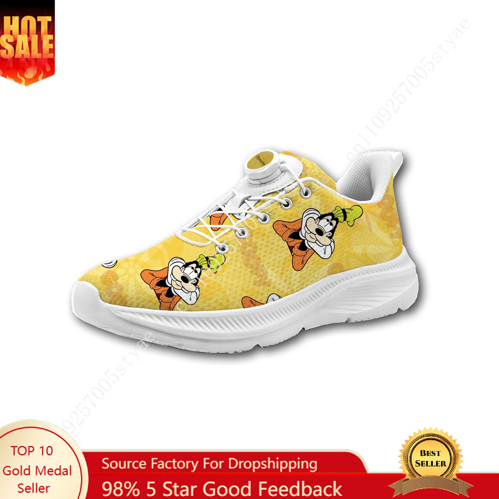 

Кроссовки Disney Goofy для мужчин и женщин с вращающейся кнопкой, без шнурков, для бега, для занятий спортом на открытом воздухе, персонализированные, на заказ