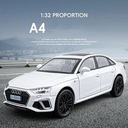 1:32 Audi A4 scala in lega modello di auto pressofuso metallo suono e luce collezione di simulazione bambini compleanno giocattolo veicolo regalo A935