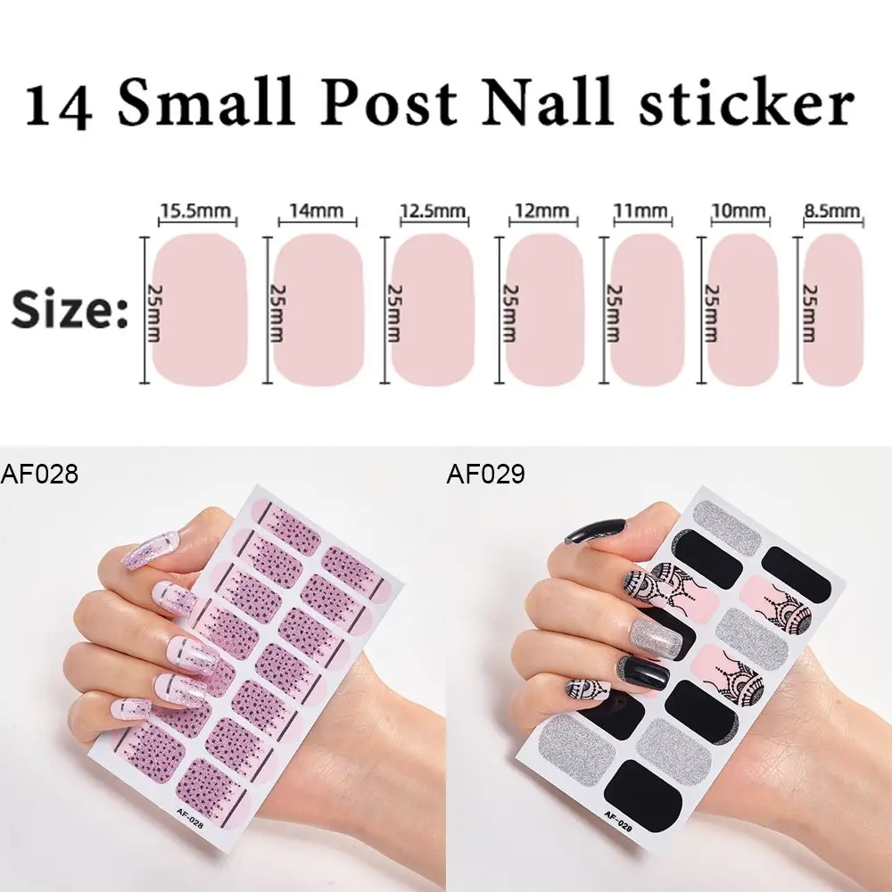 Hot Sale Shiny Pink Nail Stickers Self Adhesive Nail Wraps for Women Party Colorful Decor Stickers for DIY Nails Manicure Set