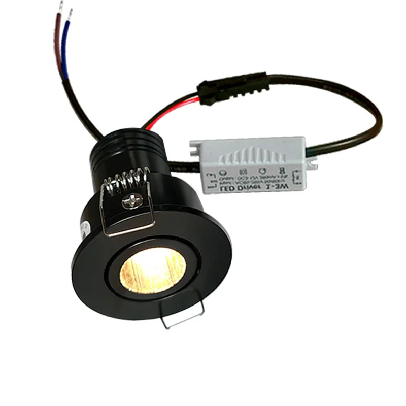【38mm hole】recessed mini Spotlight 3w LED ceiling light 220V 110 volt indoor Deep anti-glare small downlight with driver set