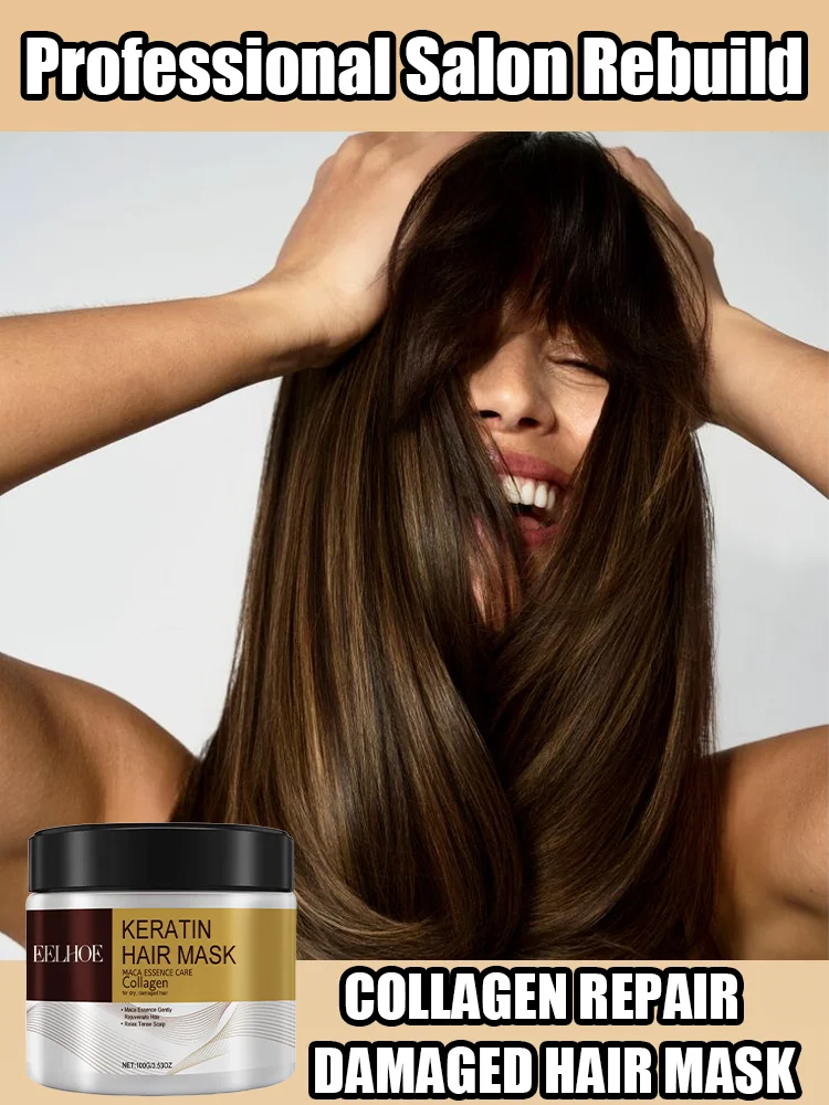 

Collagen Hair Treatment Deep Repair Conditioning Argan Oil Collagen Hair Mask Essence Keratin Conditioner For Dry Damaged Hair