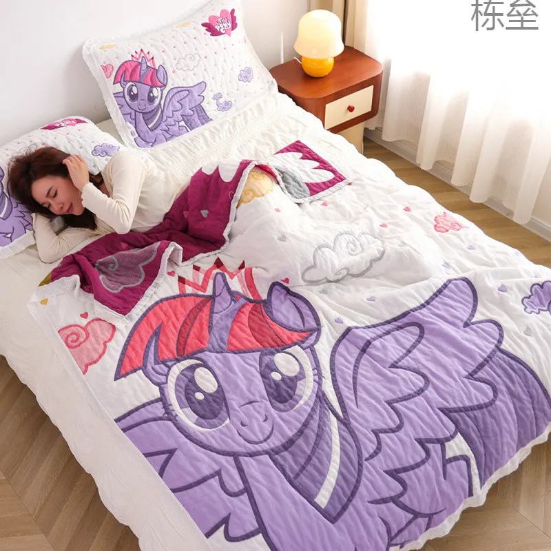 

Kids Cute Cotton Gauze Blanket Office Nap Cartoon Thick Towel Cover