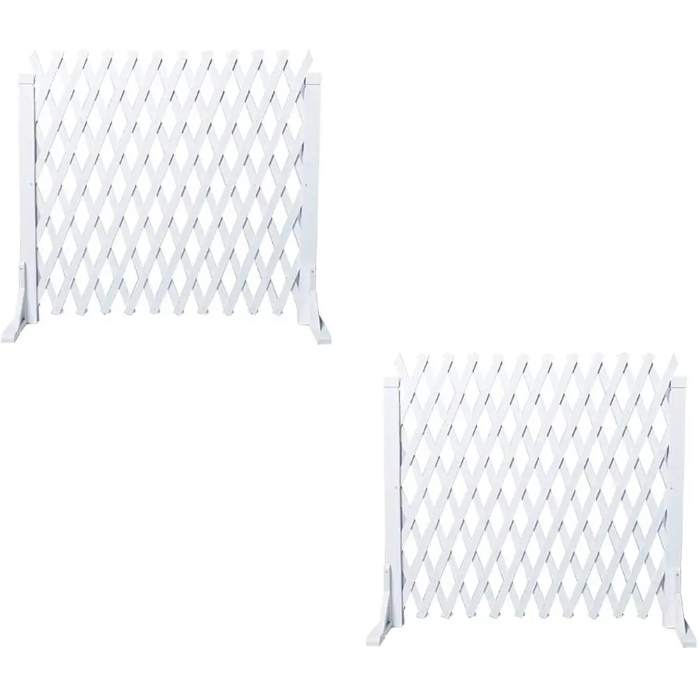 

Расширяемый набор деревянных решеток для сада и патио — комплект из 2 отдельно стоящих декоративных экранов с портативными воротами для собак