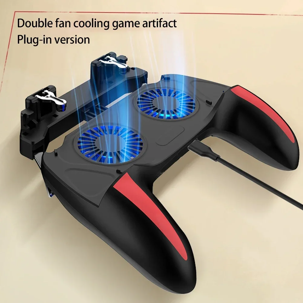 

H10 Gaming Accessories Handheld Grip Game Controller Joystick Gamepad For Trigger Dual Cooling Fan Game Cooler For Phone