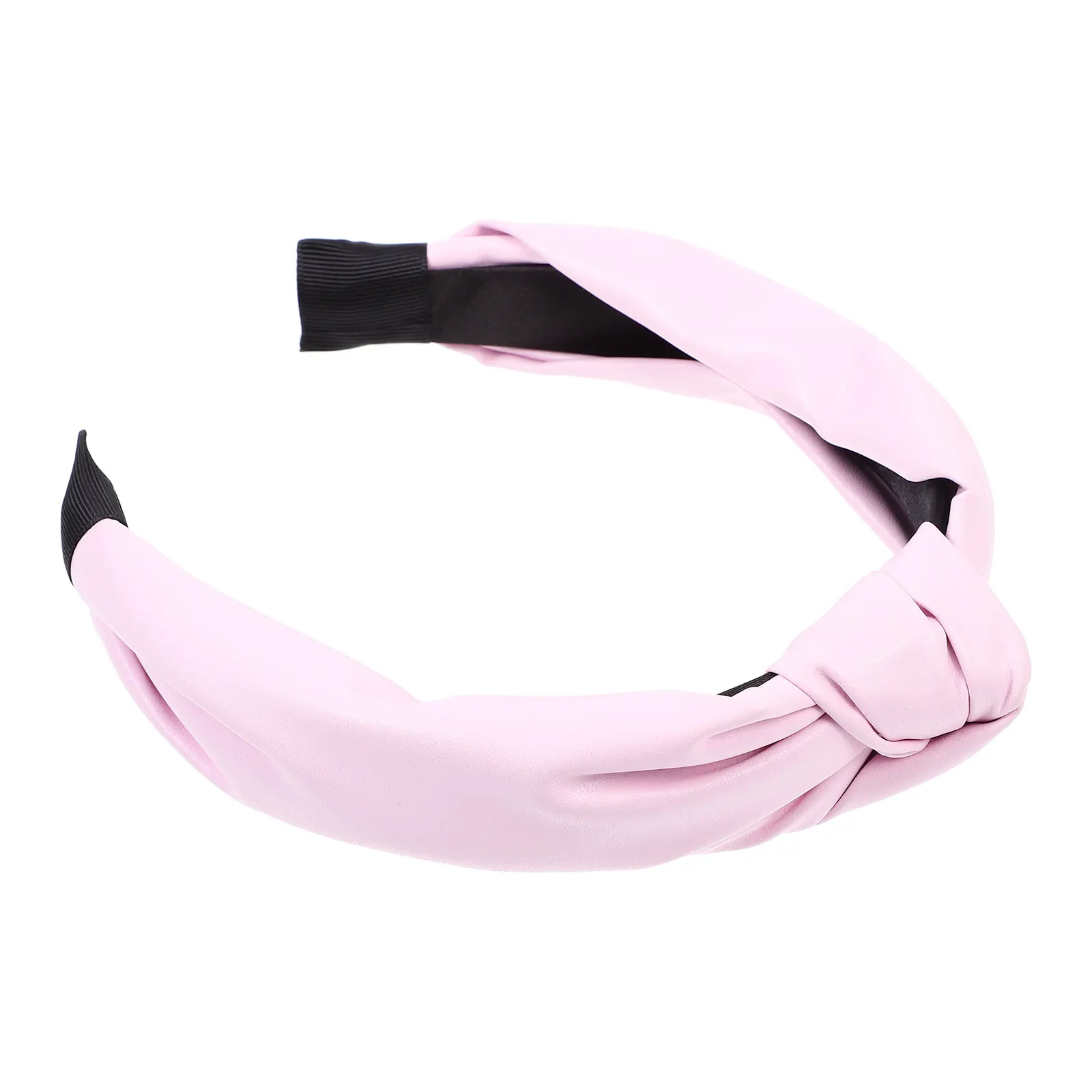 

Pu Hair Band Wide Pressure Anti-Slip Knotted Headband For Women Elegant Lightweight Durable Fashion Accessory Banquet
