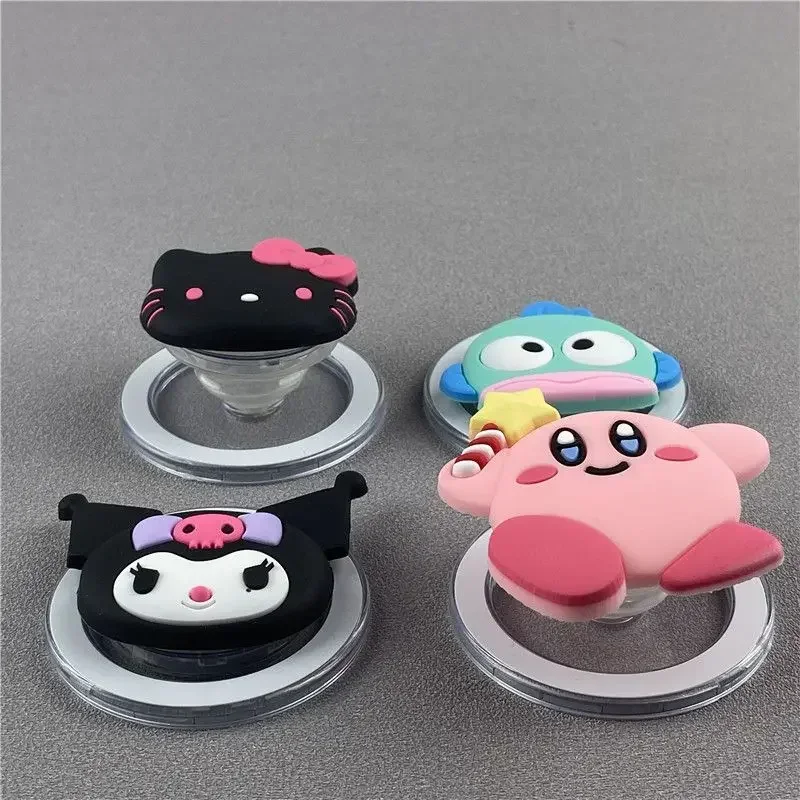 

Sweet Hello Kitty Anime Kawaii Fashion Retractable Stand Cute Kuromi Sanrio Ins Mobile Phone Holder Lovely Gifts for Kids
