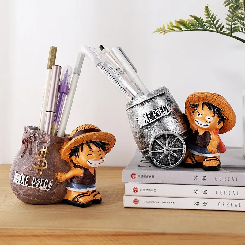 ワンピースルフィ大容量ペンホルダーアニメ周辺アクションフィギュアデスクトップ装飾クリエイティブオフィス装飾用品