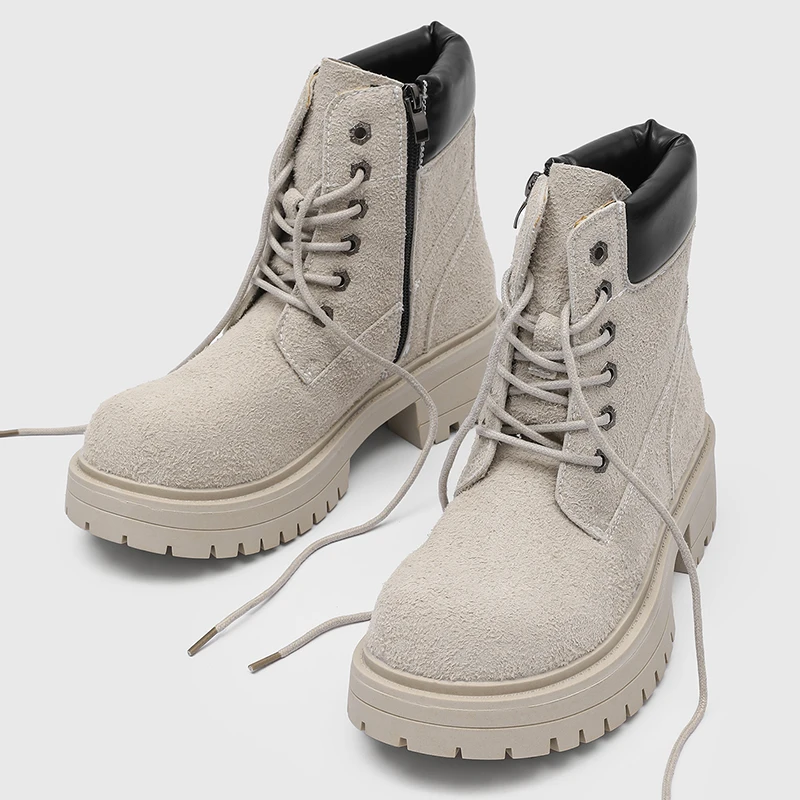 

Men's Thick Soled Autumn/Winter Boots Luxury high-quality minimalist style office work Outdoor Fashion Street Young shoes Hot