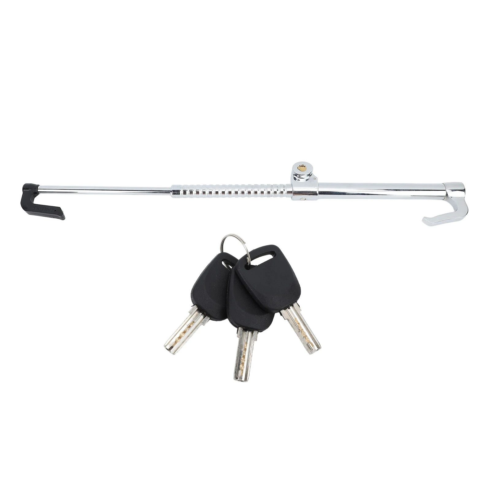 

Steering Wheel Brake Lock Anti Theft Retractable Double Hook Extended Car Lock for Vehicle Trucks Vans SUVs