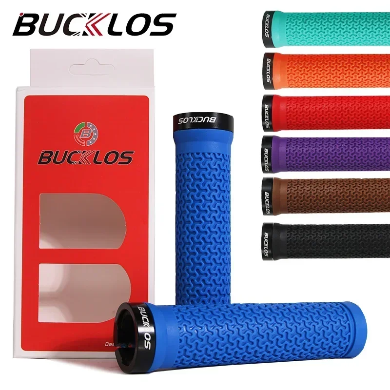 BUCKLOS Bicycle Grips Integrated Rubber Anti-slip Mtb Handlebar Cover Lock on Mountain Bike Handle Bar Cuffs BMX Cycling Parts