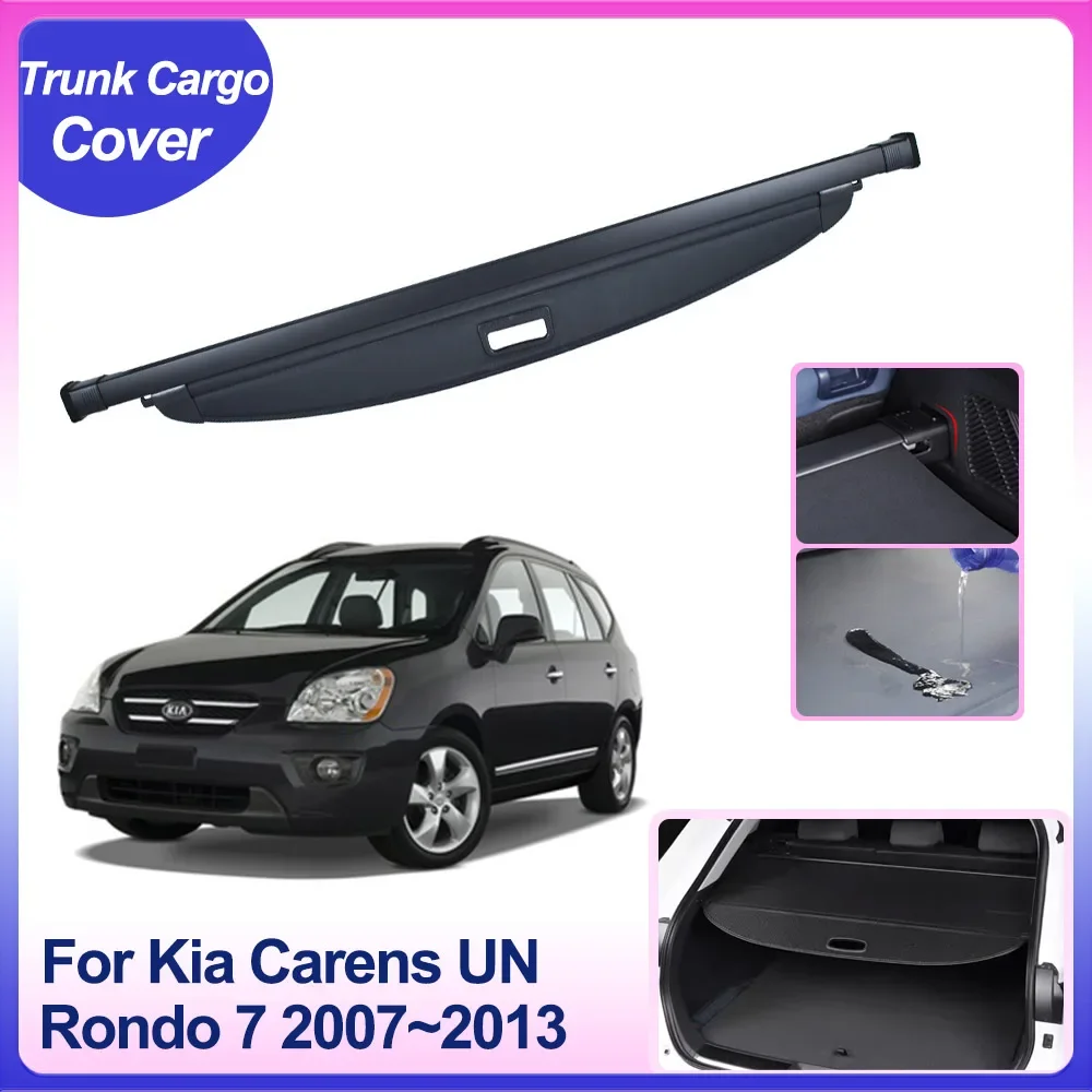 Rear Trunk Cargo Cover for Kia Carens UN Rondo 7 2007~2013 Car Luggage Partition Board Privacy Shield Shades Curtain Accessories