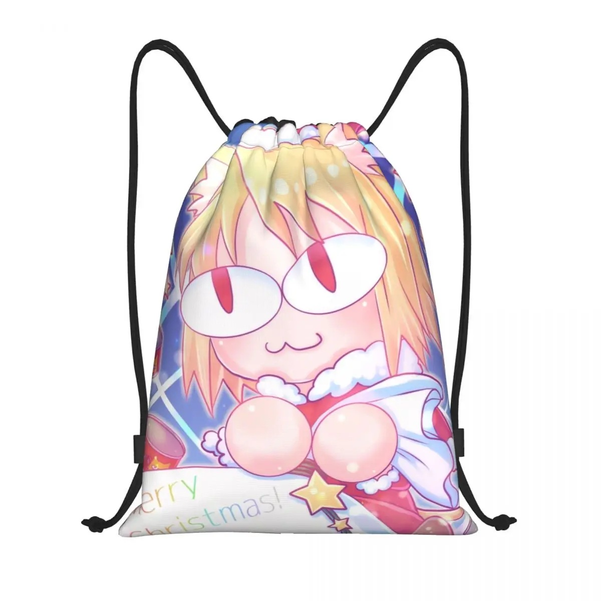 

Сумка на шнурке Neco Arc с Рождеством, женская и мужская легкая сумка с героями мультфильмов, анимированный ТВ-фильм, спортивный рюкзак для хранения в тренажерном зале