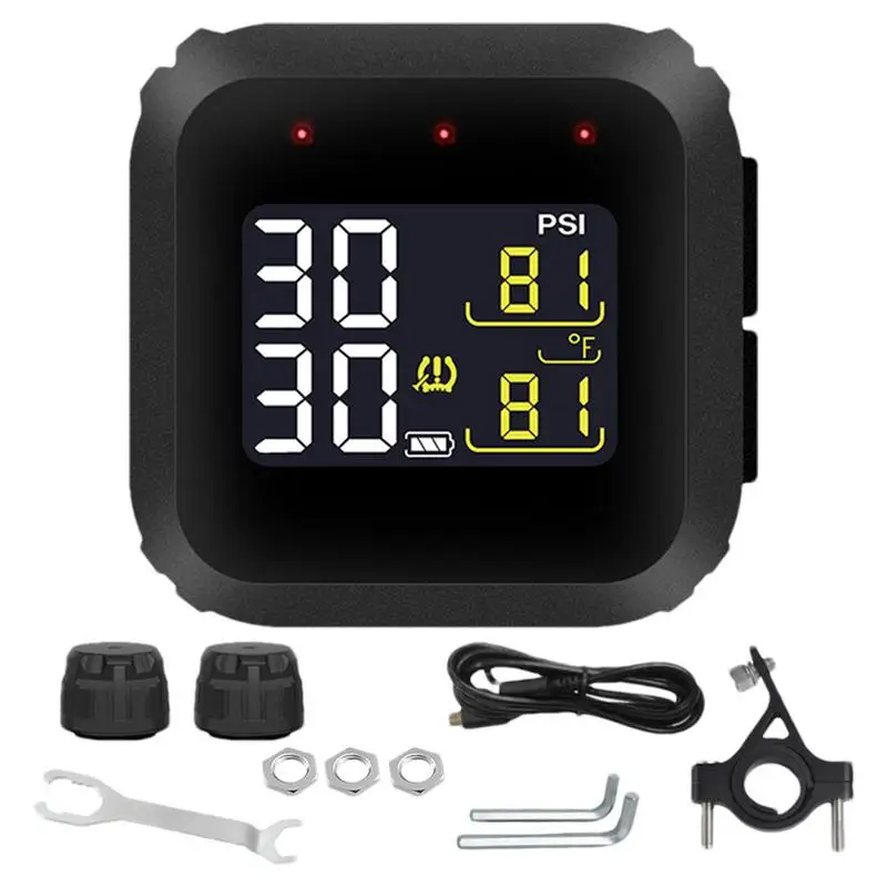 Tire Pressure Monitoring System TPMS Sensor Kit Wireless Pressure Monitor Real-Time TPMS System Tire Monitor Sensor Colorful