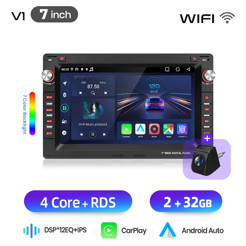 Junsun 4G Android Autoradio für VW Golf 4 MK4 Passat B5 Polo Bora Jetta T5 Transporter GPS WLAN Bluetooth FM RDS Kabelloses CarPlay Android Auto Touchscreen