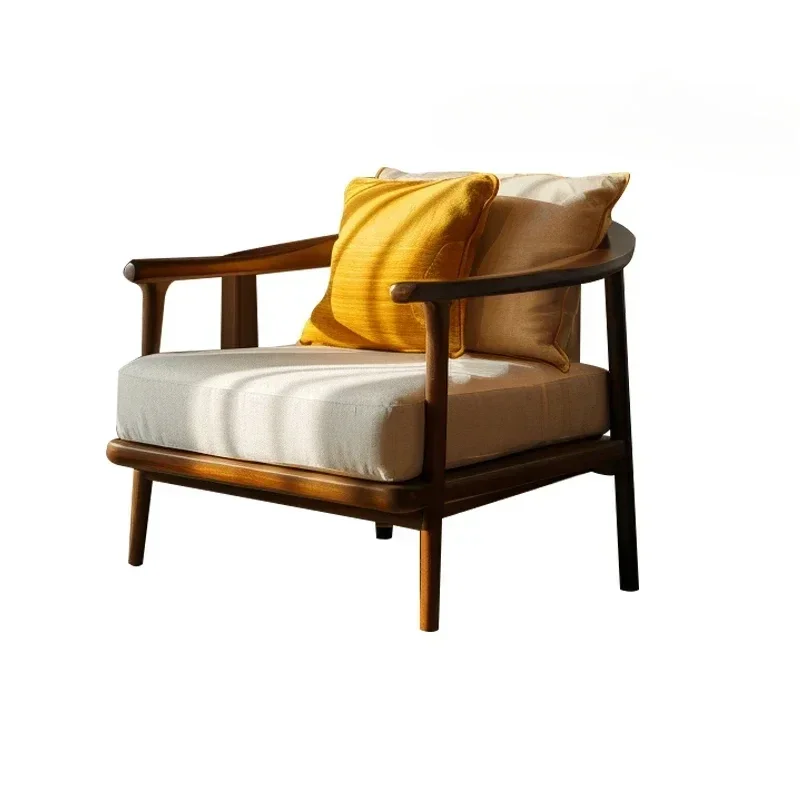 أريكة مفردة وابي سابي ويند ما بعد الحداثة مصممة من الخشب الصلب فيلا استقبال كرسي ترفيهي إيطالي