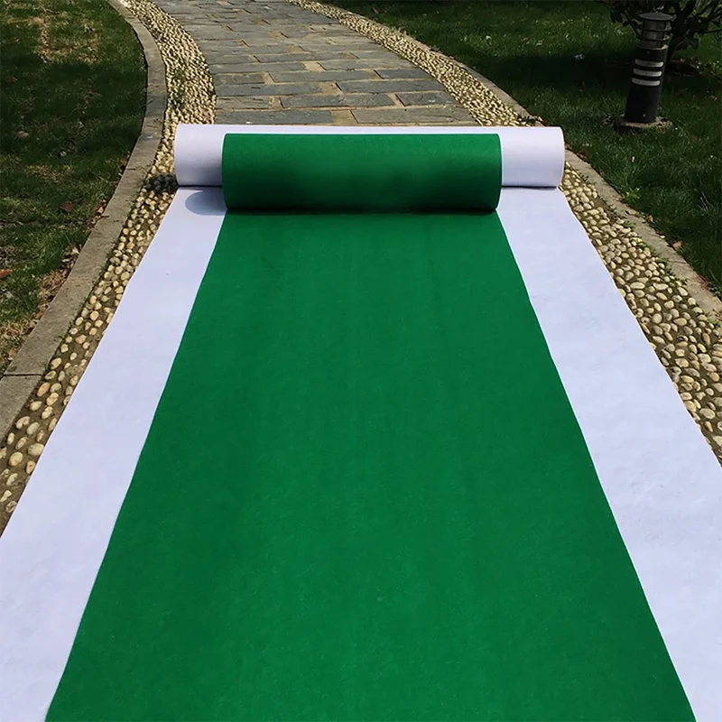 Green Wedding Accessories, Indoor and Outdoor Grass Tracks, Steps, and Carpets for Ceremonial Parties and Events