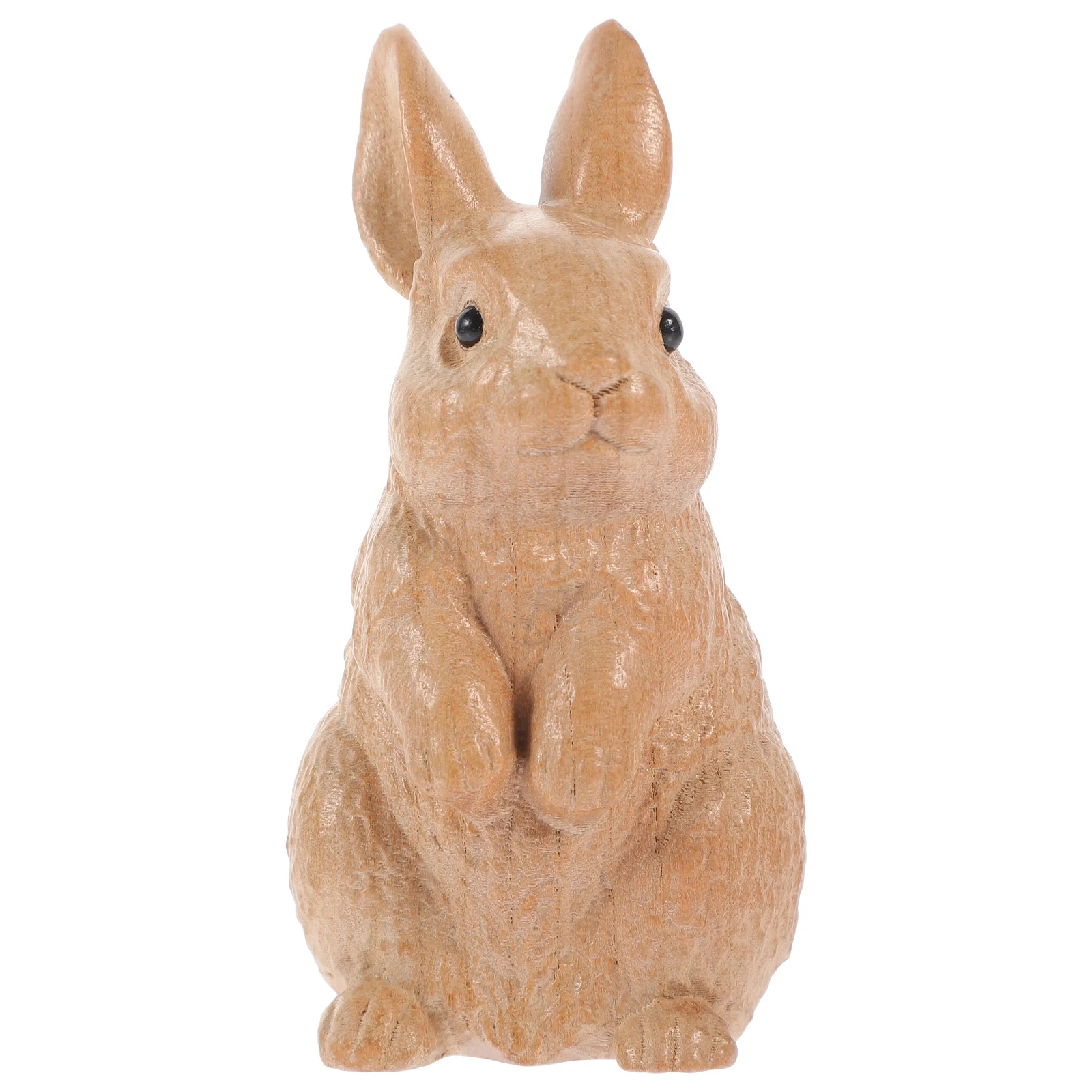 

Rabbit Ornament Wood Carving Wooden Decorations Small Figurines Craft Ornaments Bunny Crafts